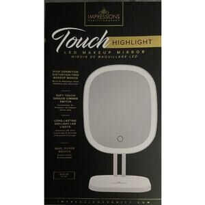 NWB White Impressions Touch Highlight Led Makeup Mirror (Assembled)